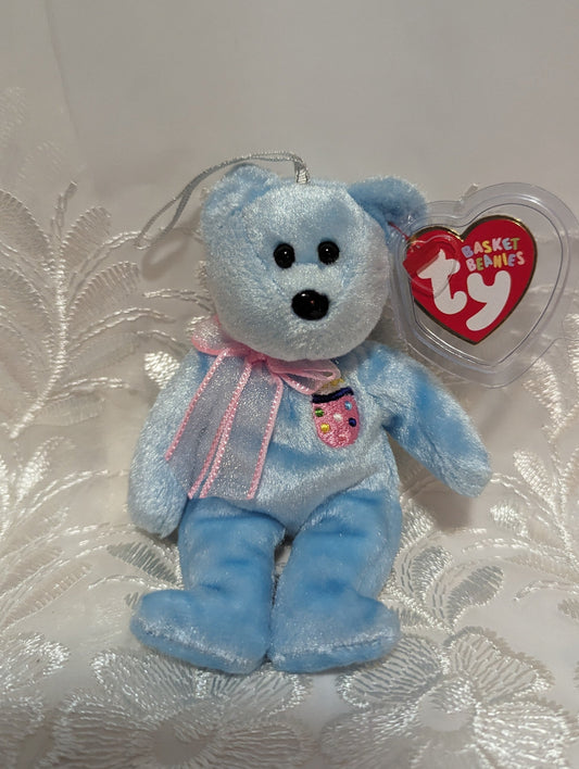 Ty Basket Beanies - Eggs II The Blue Bear (5in) - Vintage Beanies Canada