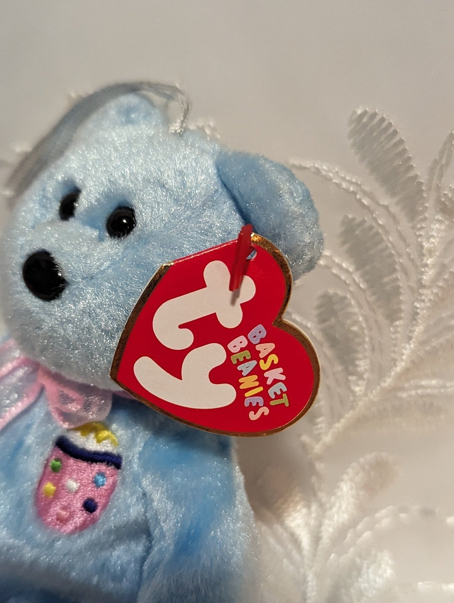 Ty Basket Beanies - Eggs II The Blue Bear (5in) - Vintage Beanies Canada