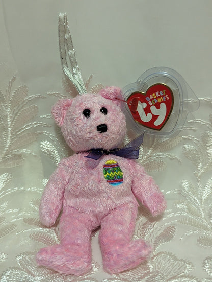 Ty Basket Beanies - Eggs The Pink Bear (5in) - Vintage Beanies Canada