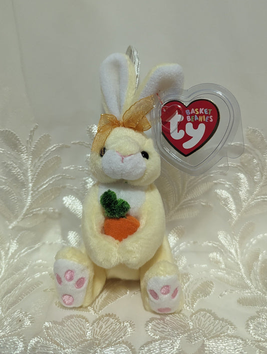 Ty Basket Beanies - Nibbles The Bunny (4in) - Vintage Beanies Canada
