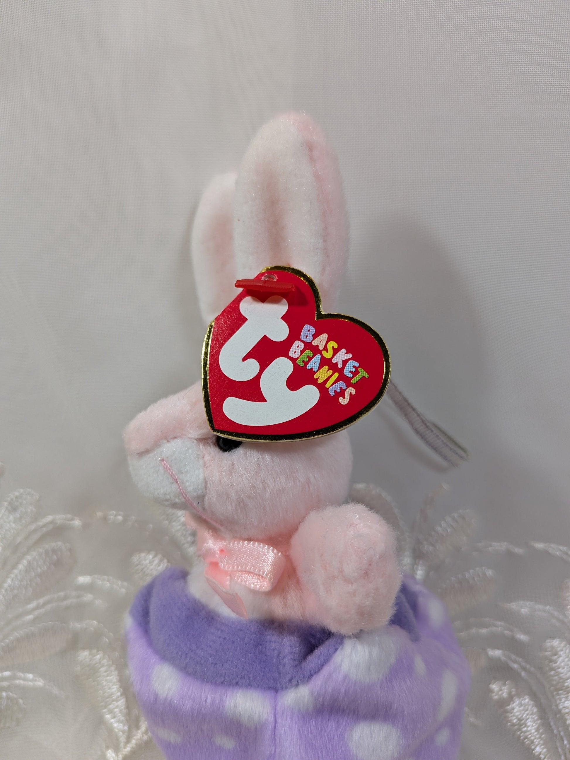 Ty Basket Beanies - Petey the Easter Bunny (5in) - Vintage Beanies Canada