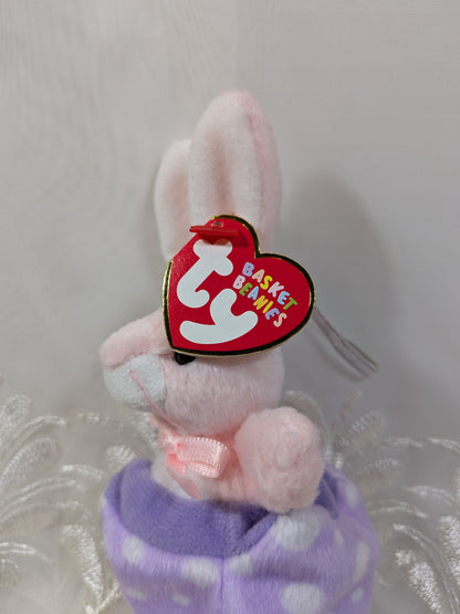 Ty Basket Beanies - Petey the Easter Bunny (5in) - Vintage Beanies Canada