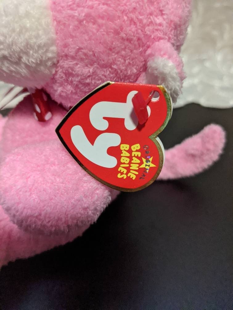 Ty Beanie Babies - Junglelove The Pink Monkey (7.5in) - Vintage Beanies Canada