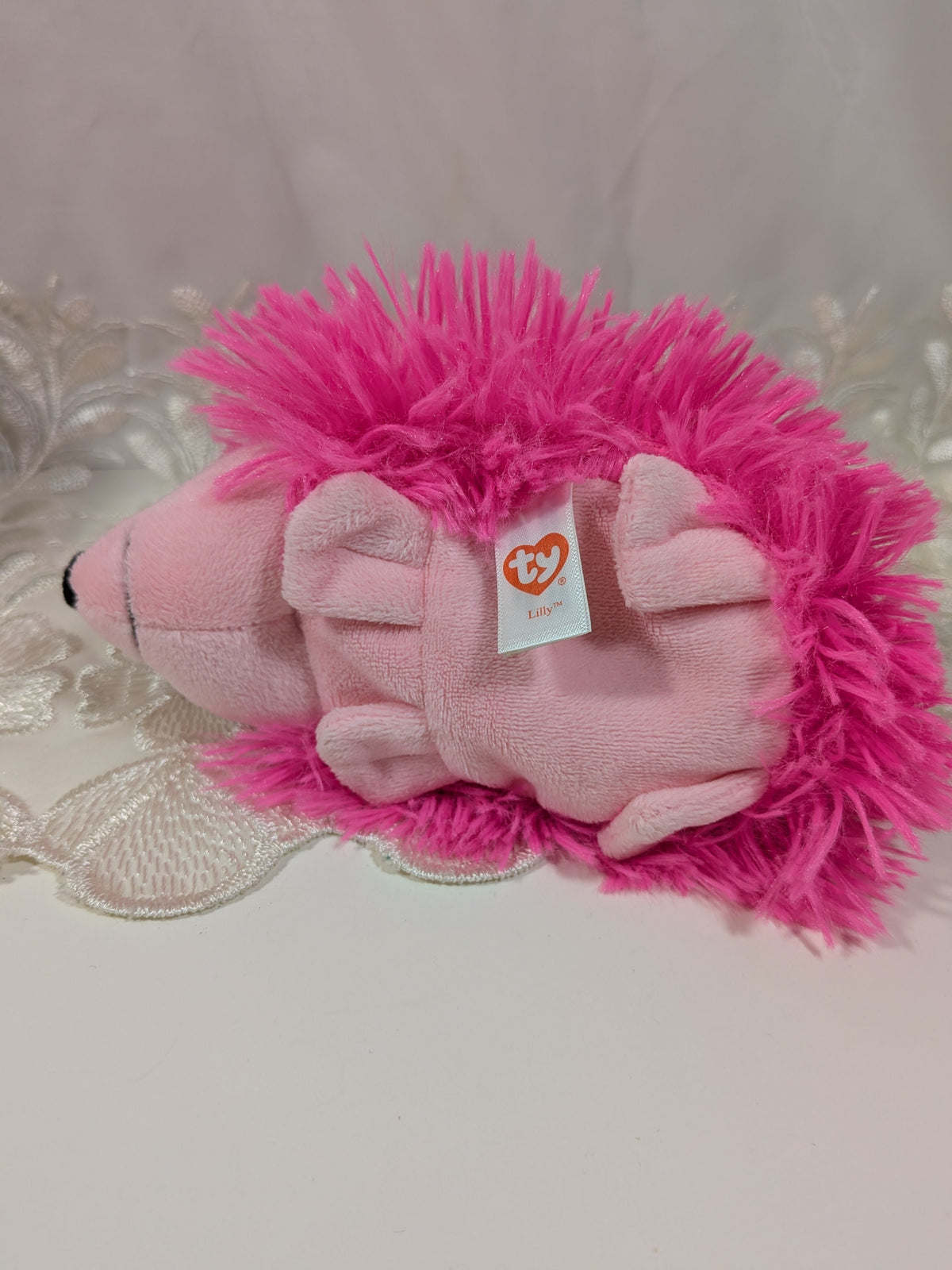 Ty Beanie Babies - Lilly The Pink Hedgehog (6in) No Hang Tag - Vintage Beanies Canada