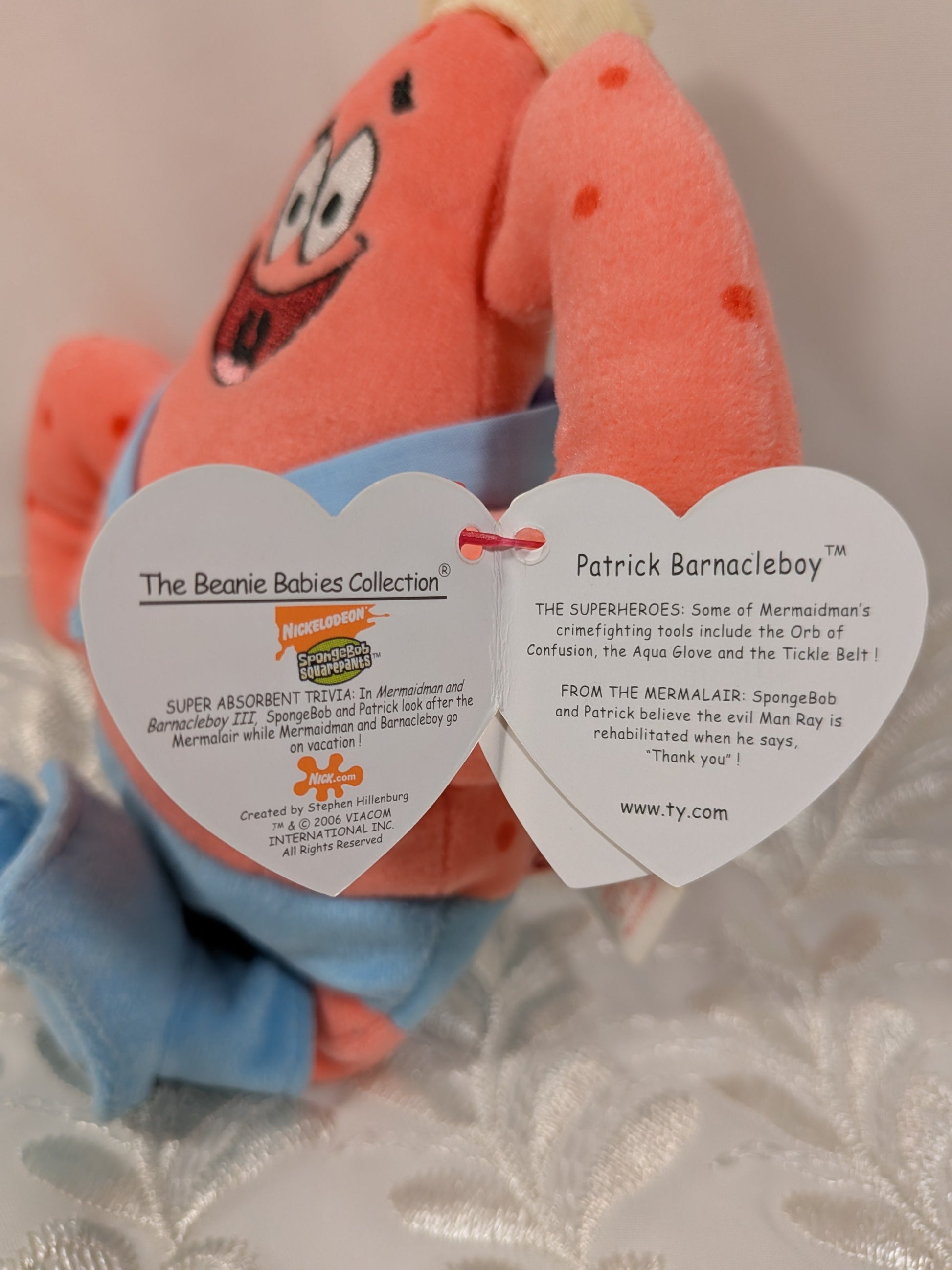 Ty Beanie Babies - Patrick Star As Barnacle Boy From The TV Show SpongeBob SquarePants (8in) - Vintage Beanies Canada