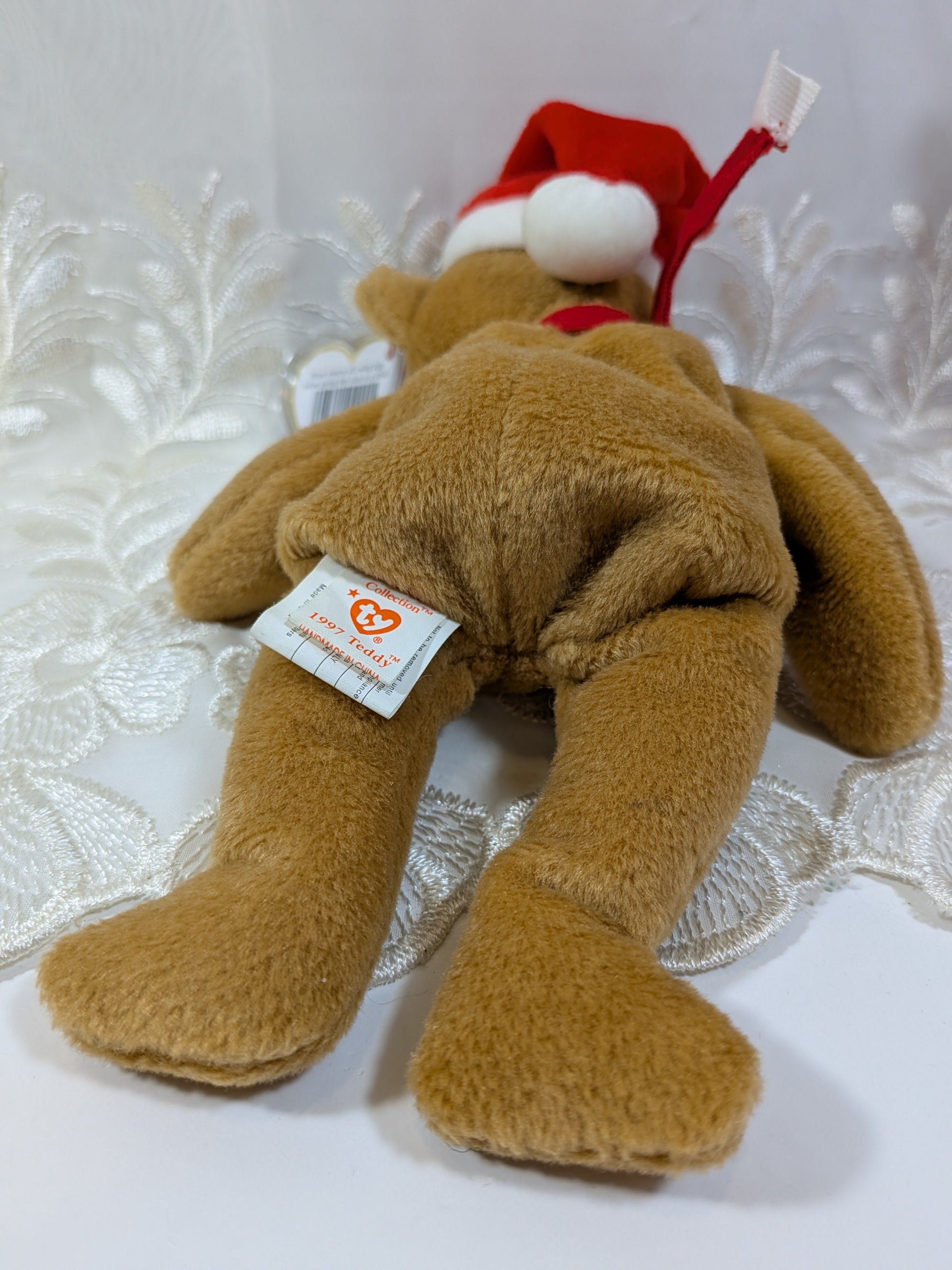 Ty Beanie Baby - 1997 Holiday Teddy the Christmas Bear (8.5in) - Vintage Beanies Canada