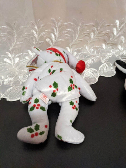 Ty Beanie Baby - 1998 Holiday Teddy The Mistletoe Covered Bear (8.5in) - Vintage Beanies Canada