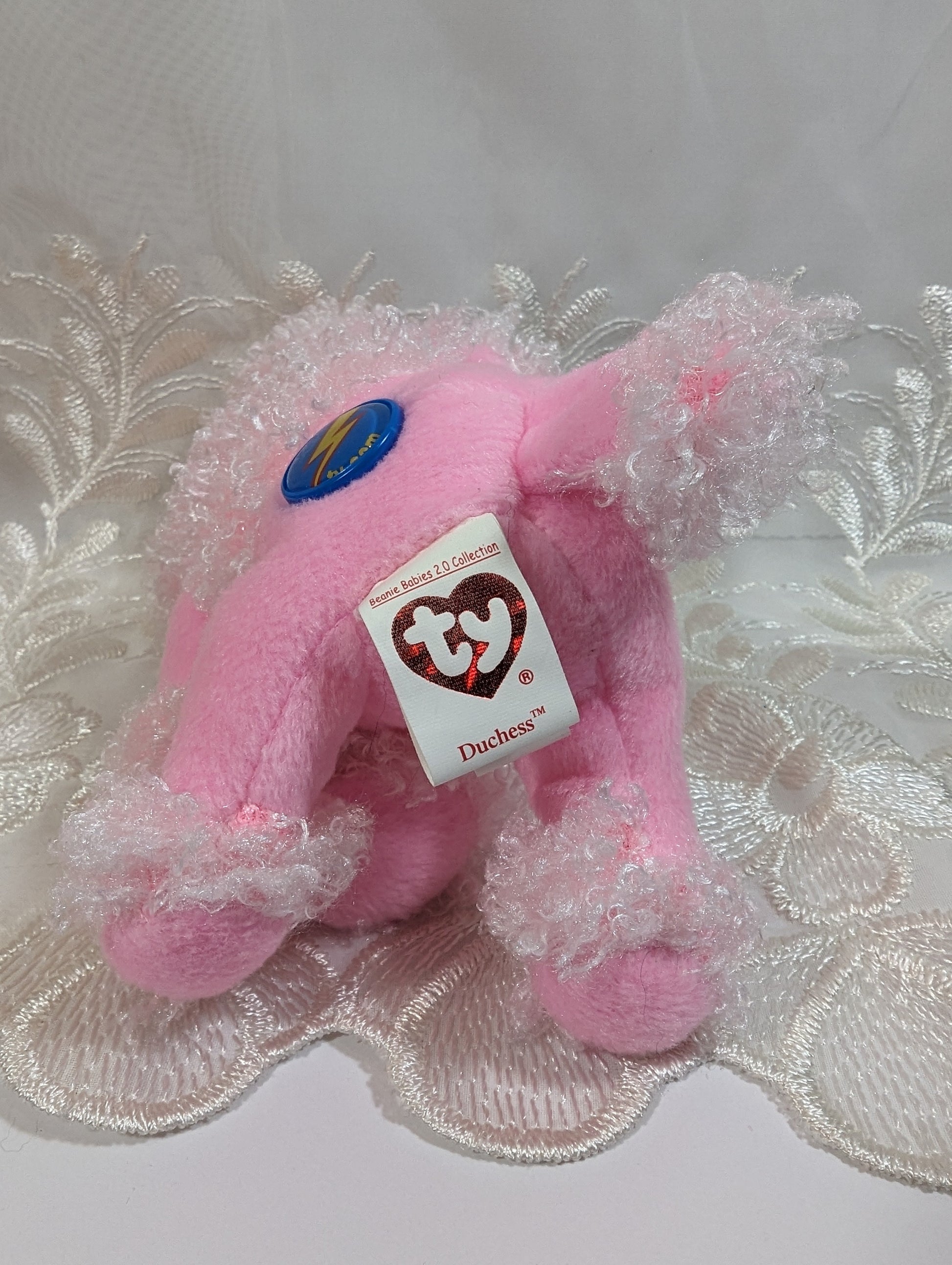 Ty Beanie Baby 2.0 - Duchess The Pink Poodle (6in) Near Mint Tag - Vintage Beanies Canada