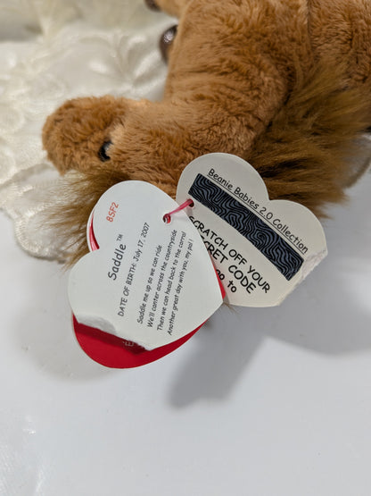 Ty Beanie Baby 2.0 - Saddle The Horse (7in) - Vintage Beanies Canada