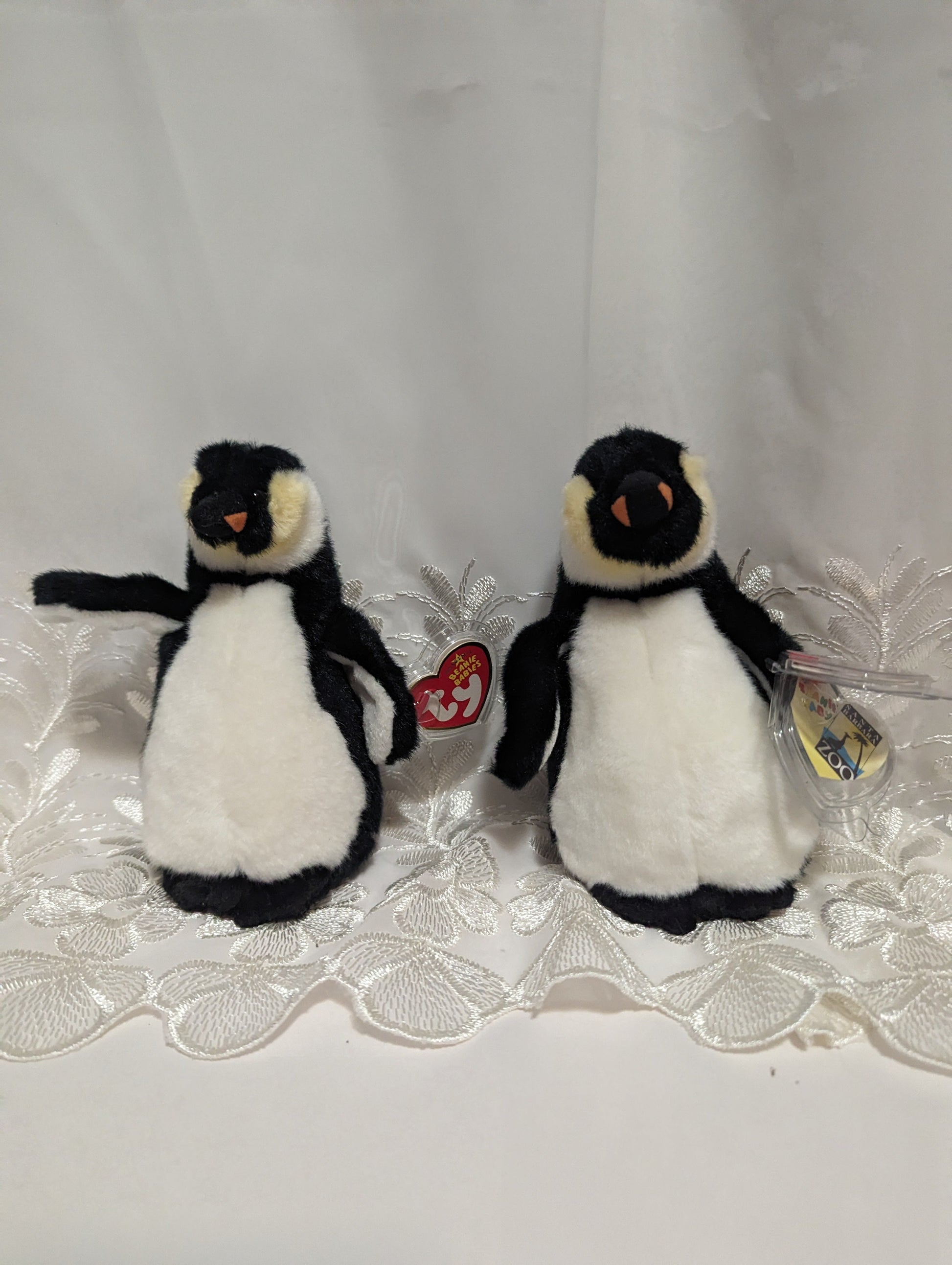 Ty Beanie Baby - Admiral The Penguin (6in) With Or Without Santa Barbara Tag - Vintage Beanies Canada