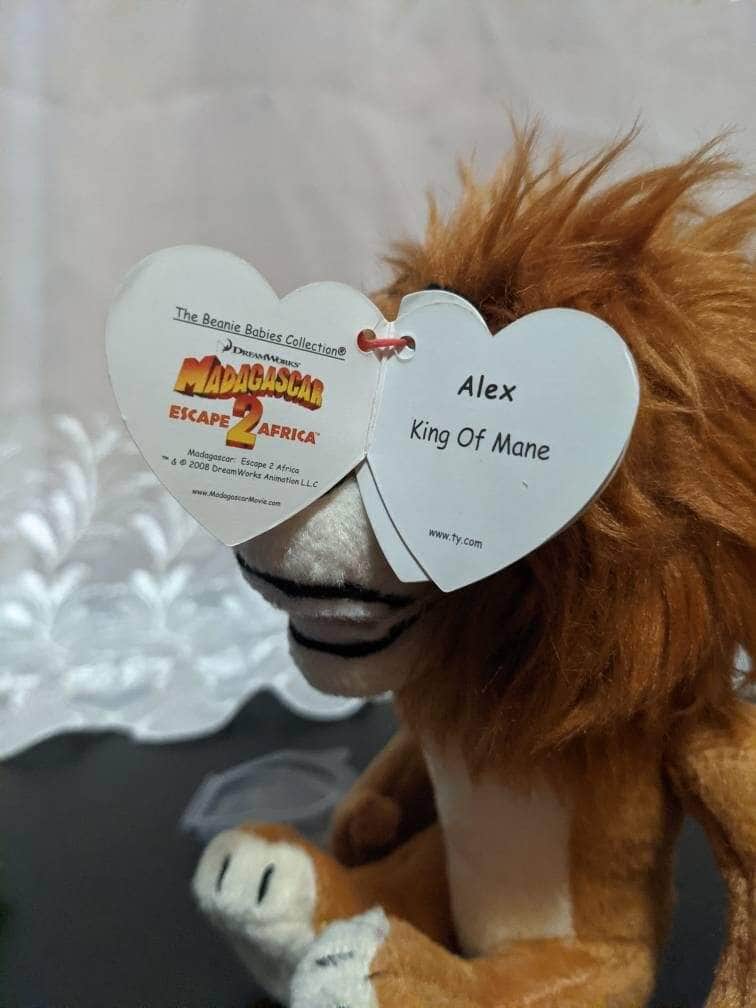 Ty Beanie Baby - Alex from Madagascar The Movie - Near Mint (6in) - Vintage Beanies Canada