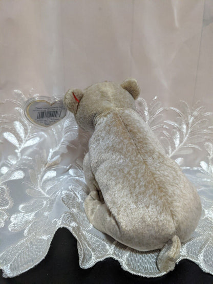Ty Beanie Baby - Almond the Beige Bear (7in) - Vintage Beanies Canada