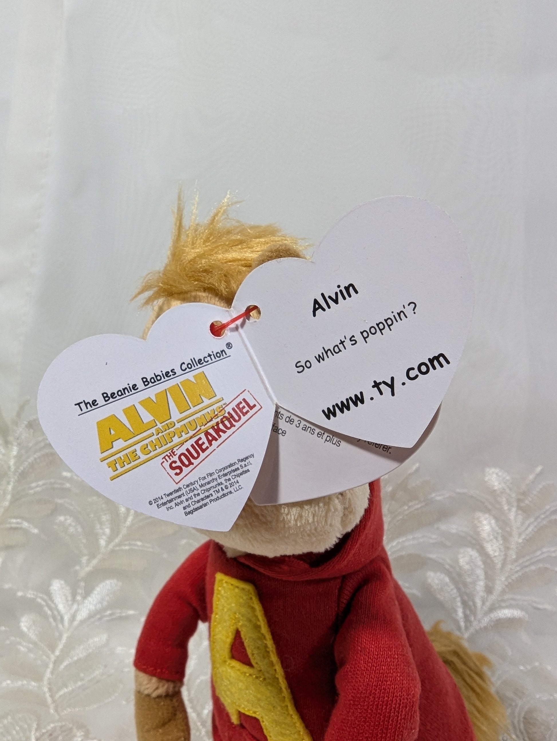 Ty Beanie Baby - ALVIN and the Chipmunks From The Squeakquel *Rare* (6in) - Vintage Beanies Canada