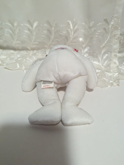 Ty Beanie Baby - America the white Bear (8.5in) Stars on Left - Vintage Beanies Canada