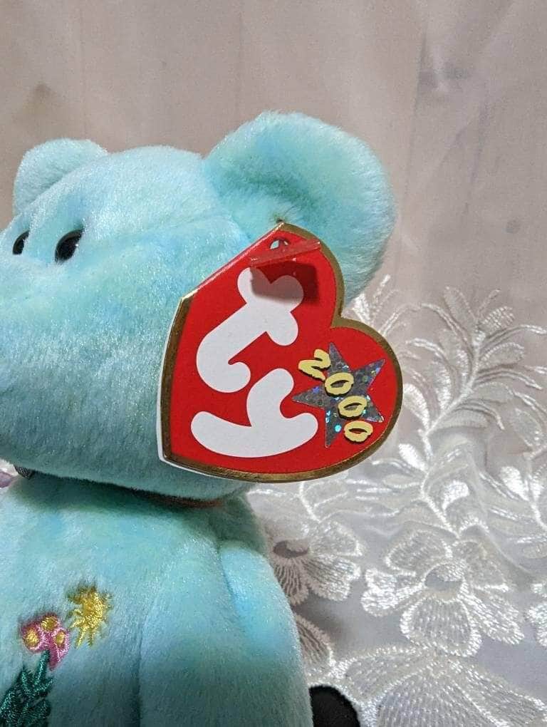 Ty Beanie Baby - Ariel the Beautiful Turquoise Bear (8.5in) - Vintage Beanies Canada