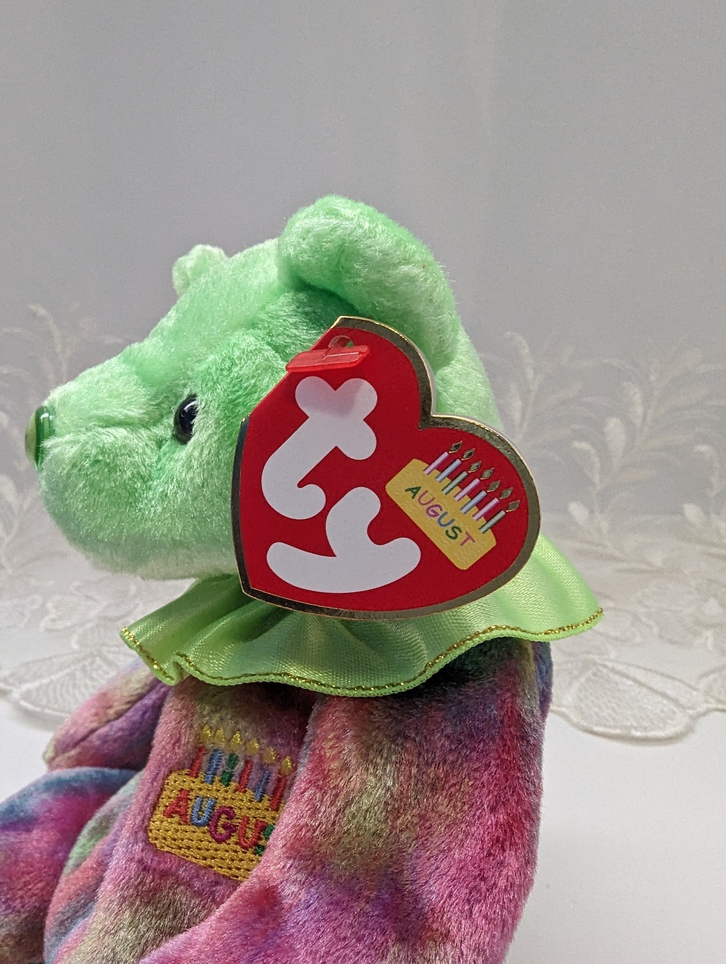 Ty Beanie Baby - August The Clown Birthday Bear (6in) - Vintage Beanies Canada