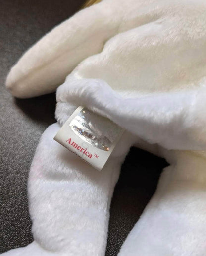 Ty Beanie Baby + Beanie Buddy Lot - America The White Bear - Near Mint (sold as pair) - Vintage Beanies Canada