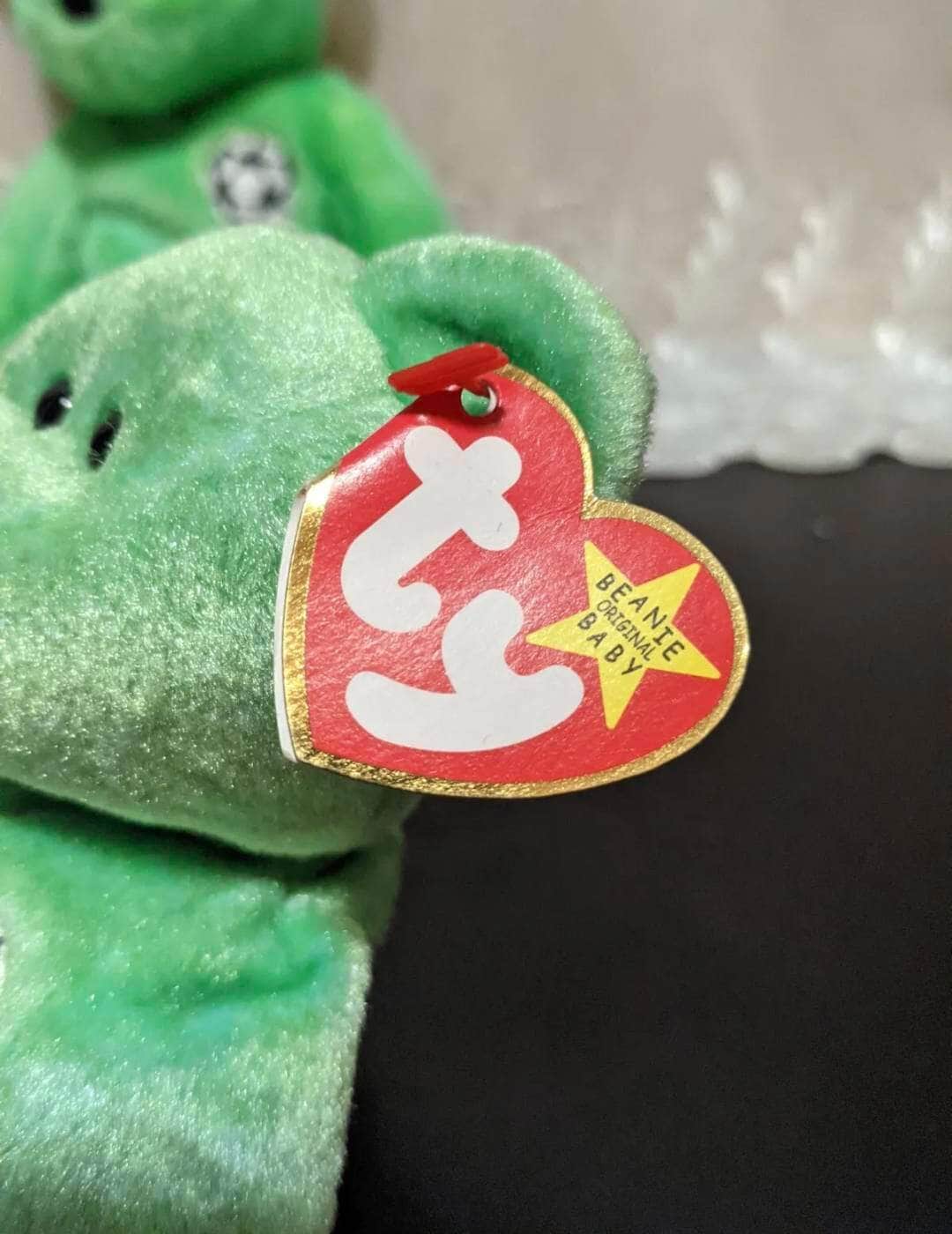 Ty Beanie Baby + Beanie Buddy lot - Kicks the Soccer Bear (Sold As Pair) - Vintage Beanies Canada