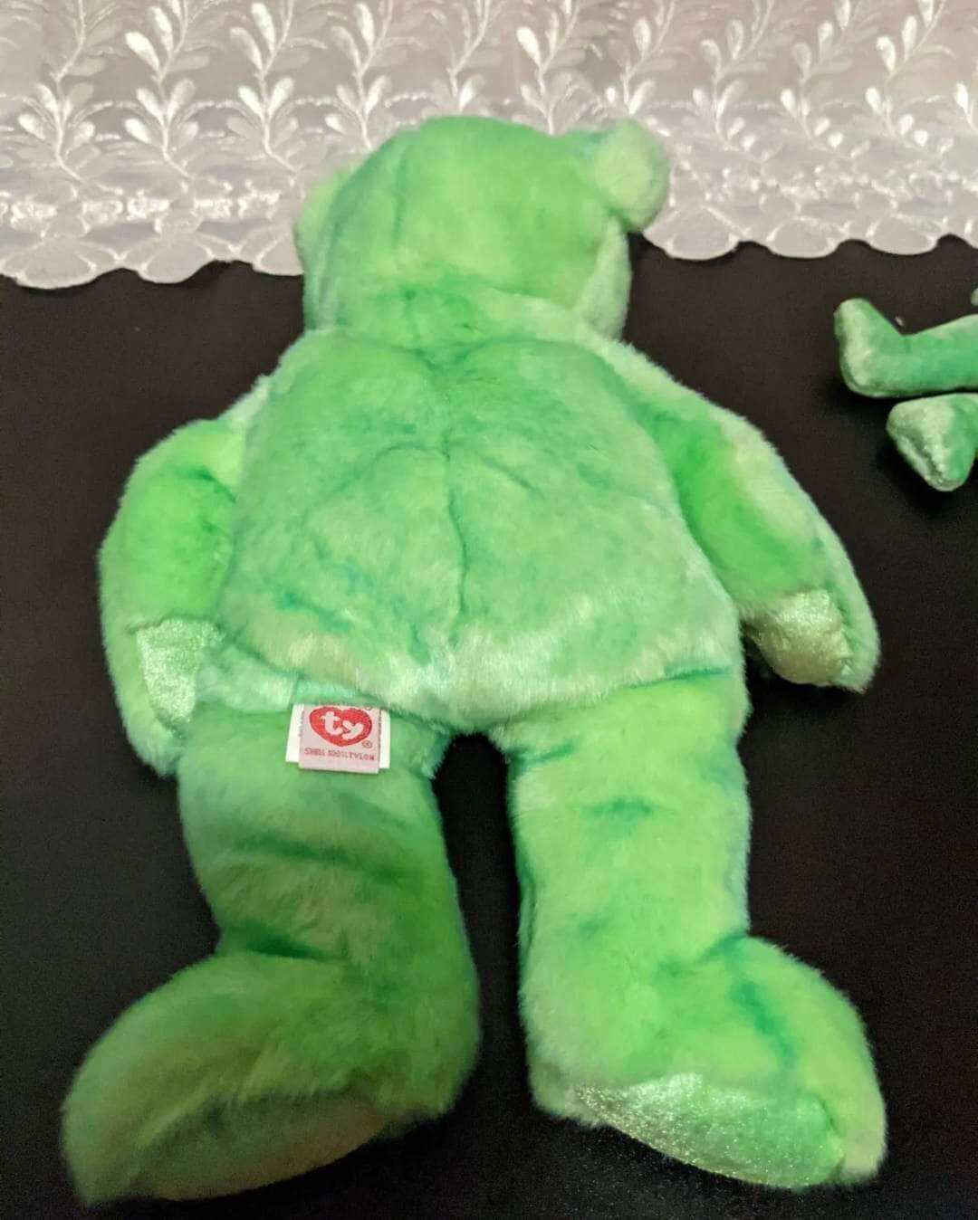 Ty Beanie Baby + Beanie Buddy lot - Kicks the Soccer Bear (Sold As Pair) - Vintage Beanies Canada