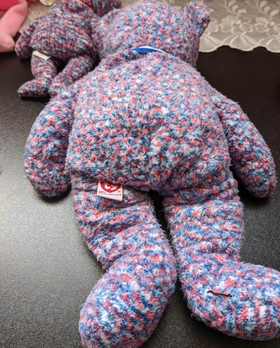 Ty Beanie Baby + Beanie Buddy - USA the Bear Lot Of 2 - Near Mint (Sold As Pair) - Vintage Beanies Canada