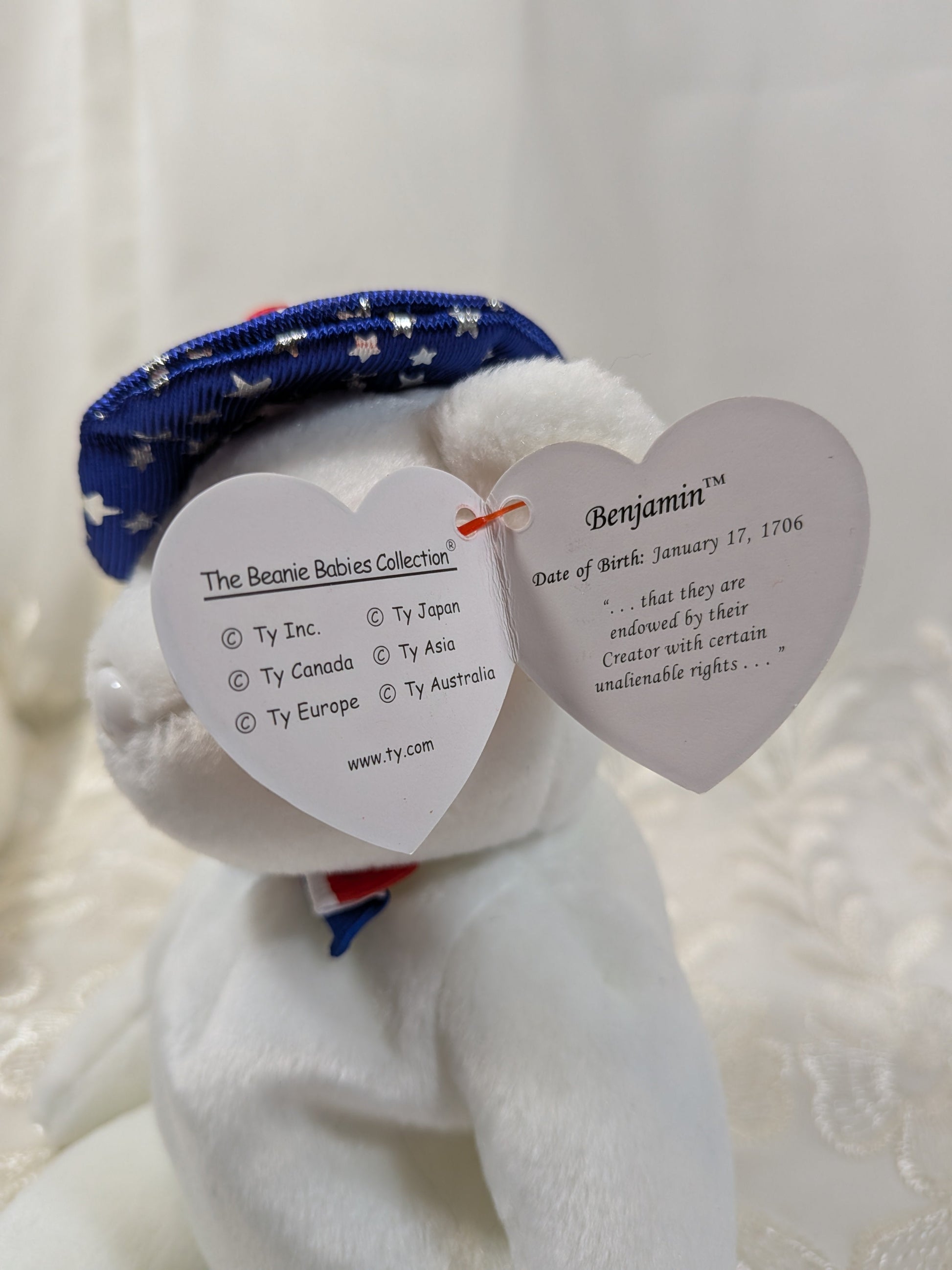 Ty Beanie Baby - Benjamin The Bear (8.5in) - Vintage Beanies Canada