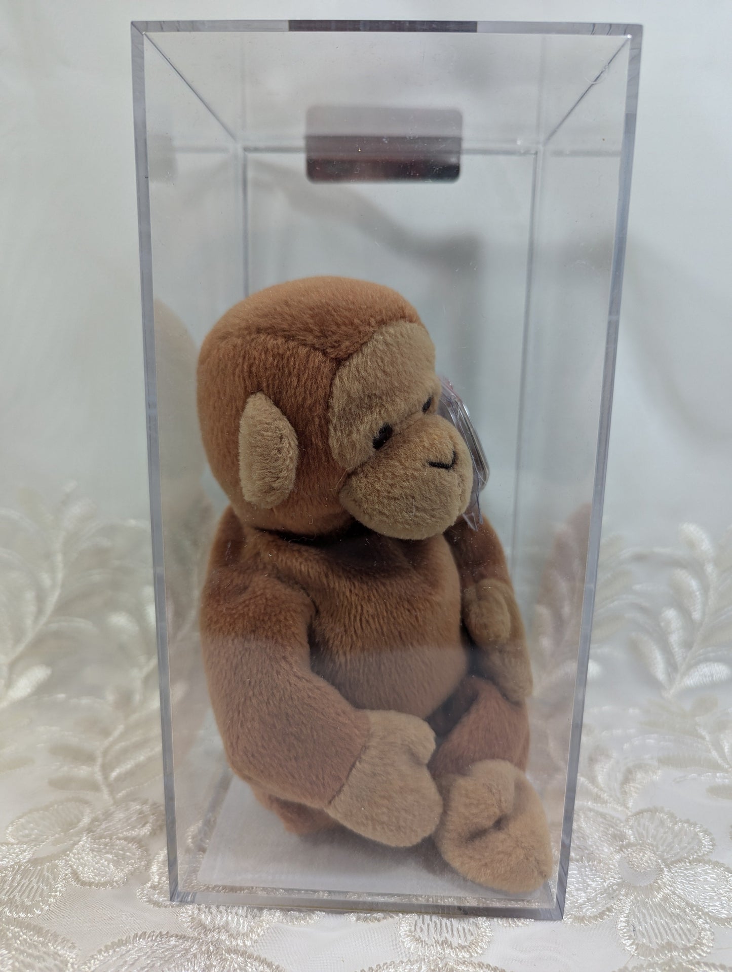 Ty Beanie Baby - Bongo The Monkey (8 in) AUTHENTICATED Third Gen, Tan Tail *Rare* - Vintage Beanies Canada