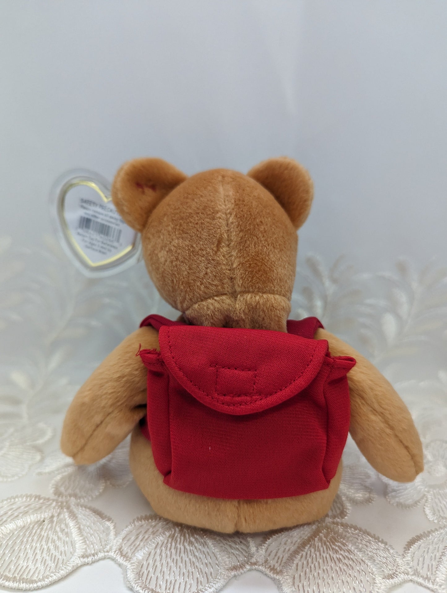 Ty Beanie Baby - Books The Bear With Red Backpack - Back To School (8.5in) - Vintage Beanies Canada