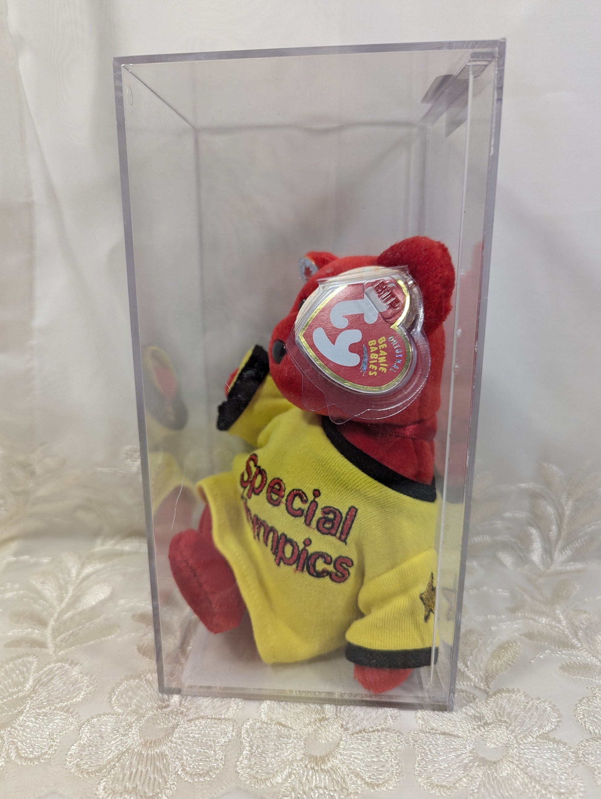 Ty Beanie Baby - Canada the I love Canada bear (8.5in) Special Olympics Bear - Yellow Shirt Version - Vintage Beanies Canada