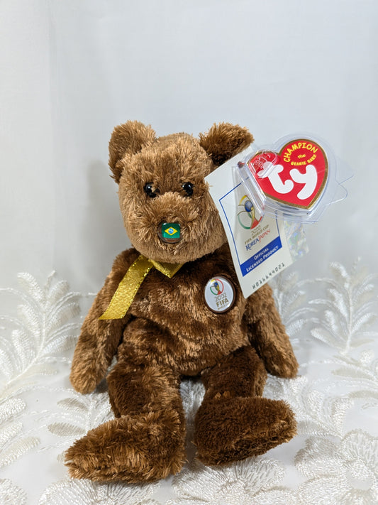 Ty Beanie Baby - Champion The Bear - Brazil Version (8.5 in) - Vintage Beanies Canada