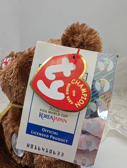 Ty Beanie Baby - Champion The England FIFA Bear (8.5in) - Vintage Beanies Canada