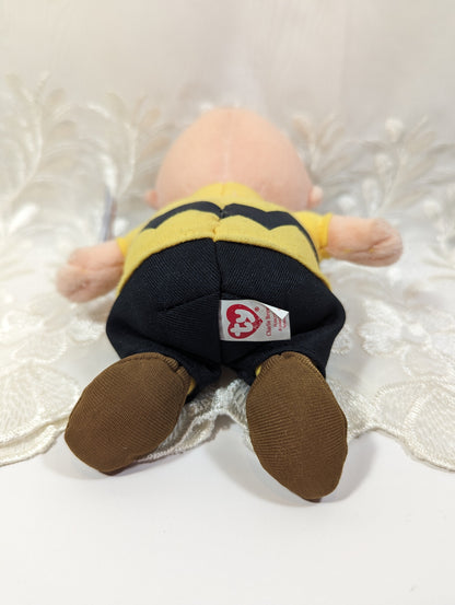 Ty Beanie Baby - Charlie Brown From The Peanuts (7in) Creased Tag, No Sound - Vintage Beanies Canada