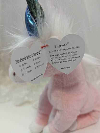 Ty Beanie Baby - Charmer The Pink Unicorn (6in) - Vintage Beanies Canada