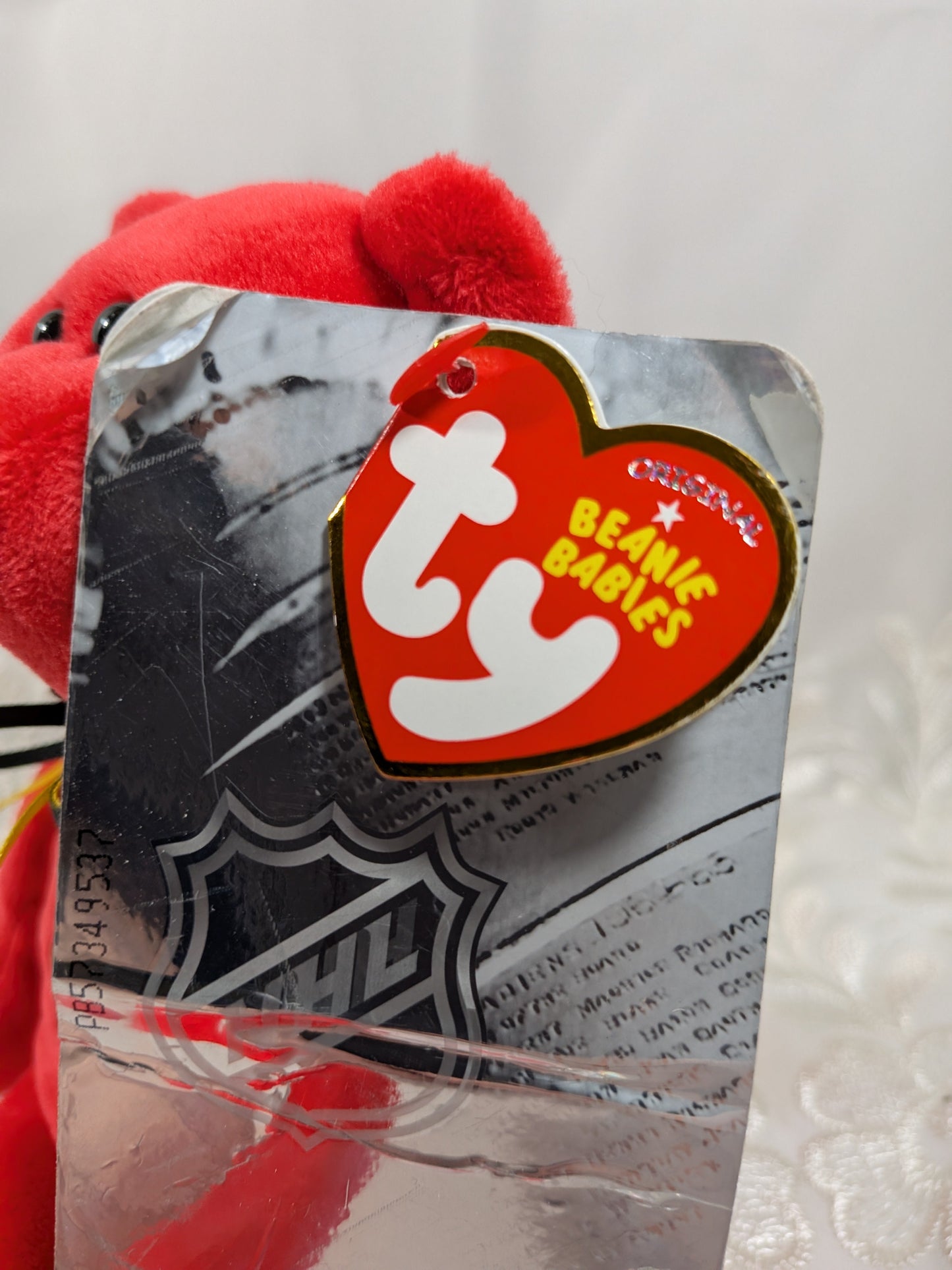 Ty Beanie Baby - Chicago Blackhawks NHL Bear (8.5in) - Vintage Beanies Canada