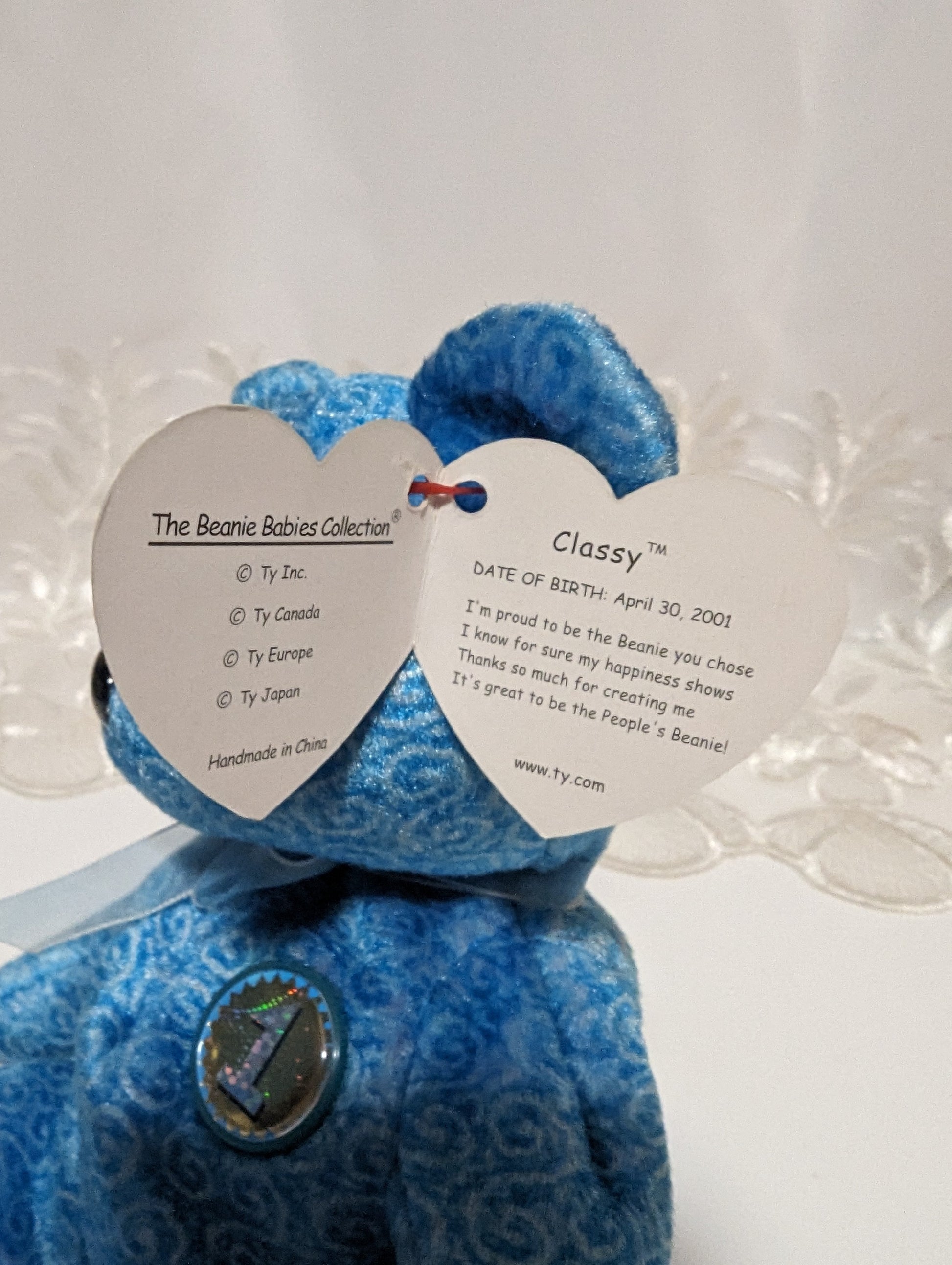 Ty Beanie Baby - Classy The Bear (The People's Beanie) 8.5in - Vintage Beanies Canada