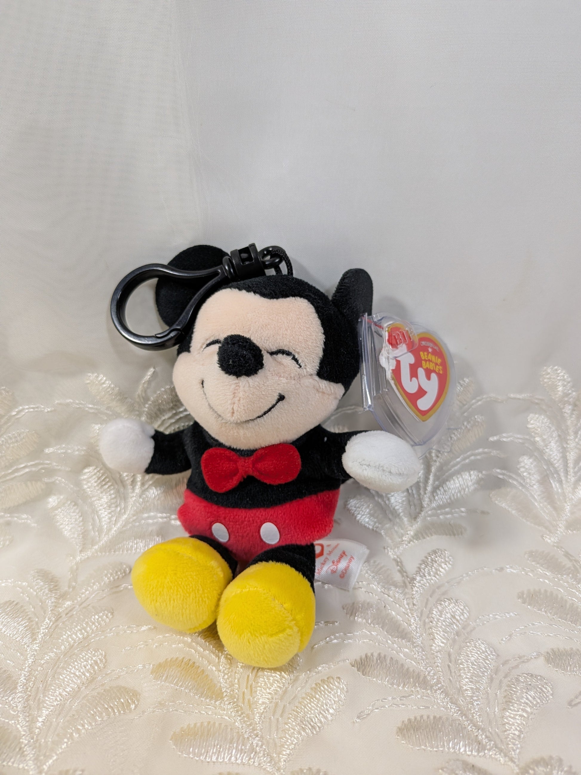 Ty Beanie Baby Clip - Mickey Mouse from Disney (4.5in) Non - mint Tag - Vintage Beanies Canada