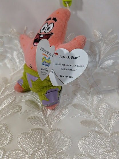 Ty Beanie Baby Clip - Patrick Star the starfish from SpongeBob (4in) Non - mint Hang Tag - Vintage Beanies Canada