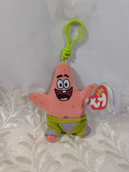 Ty Beanie Baby Clip - Patrick Star the starfish from SpongeBob (4in) Non - mint Hang Tag - Vintage Beanies Canada
