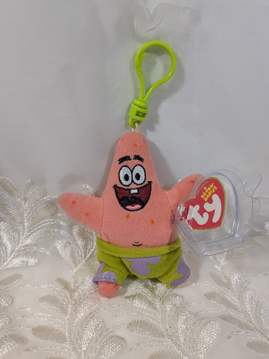 Ty Beanie Baby Clip - Patrick Star the starfish from SpongeBob (4in) Non - mint Hang Tag - Vintage Beanies Canada