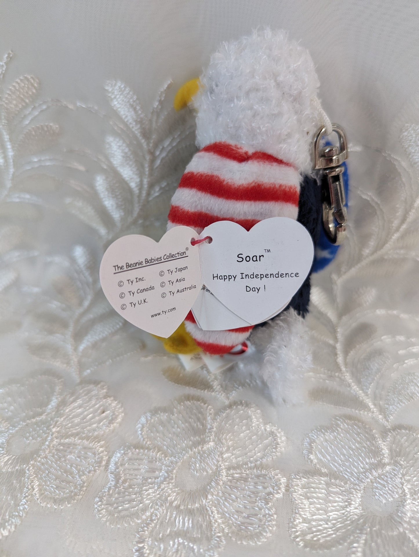 Ty Beanie Baby Clip - Soar The Eagle (4in) - Vintage Beanies Canada