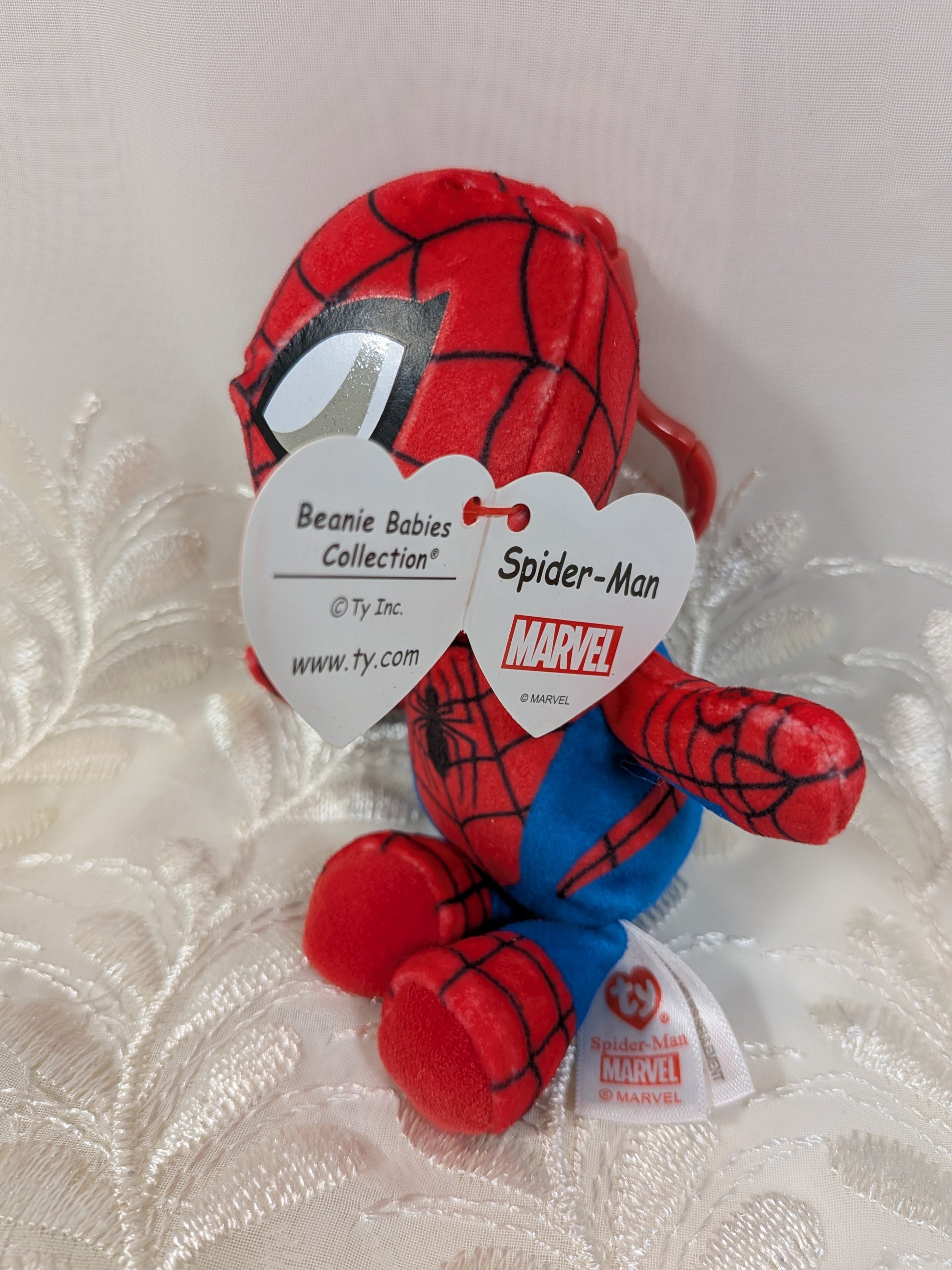 Ty Beanie Baby clip - Spider - Man from Marvel (5in) - Vintage Beanies Canada