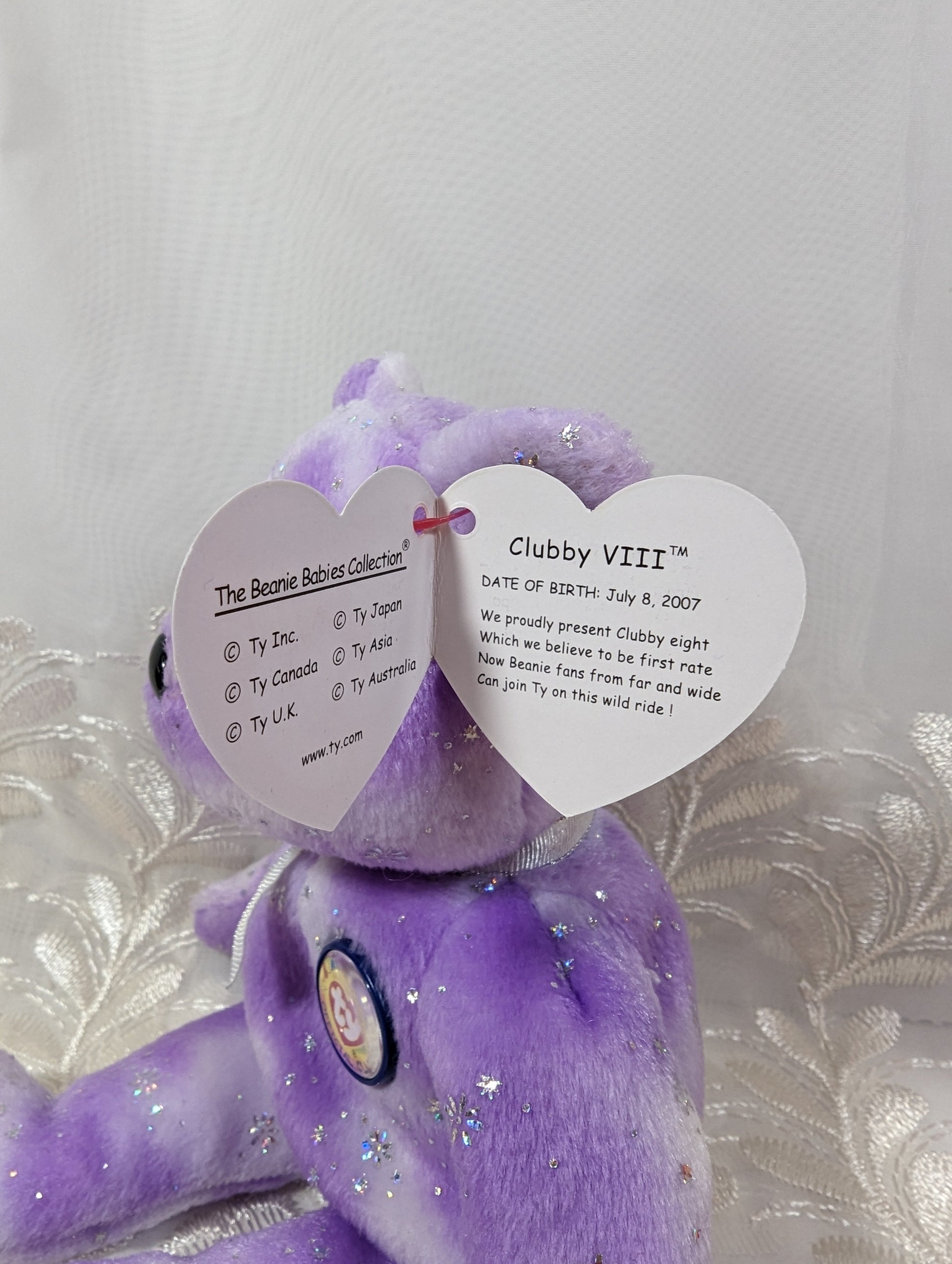 Ty Beanie Baby - Clubby 8 The Bear (8.5in) *Rare* - Vintage Beanies Canada