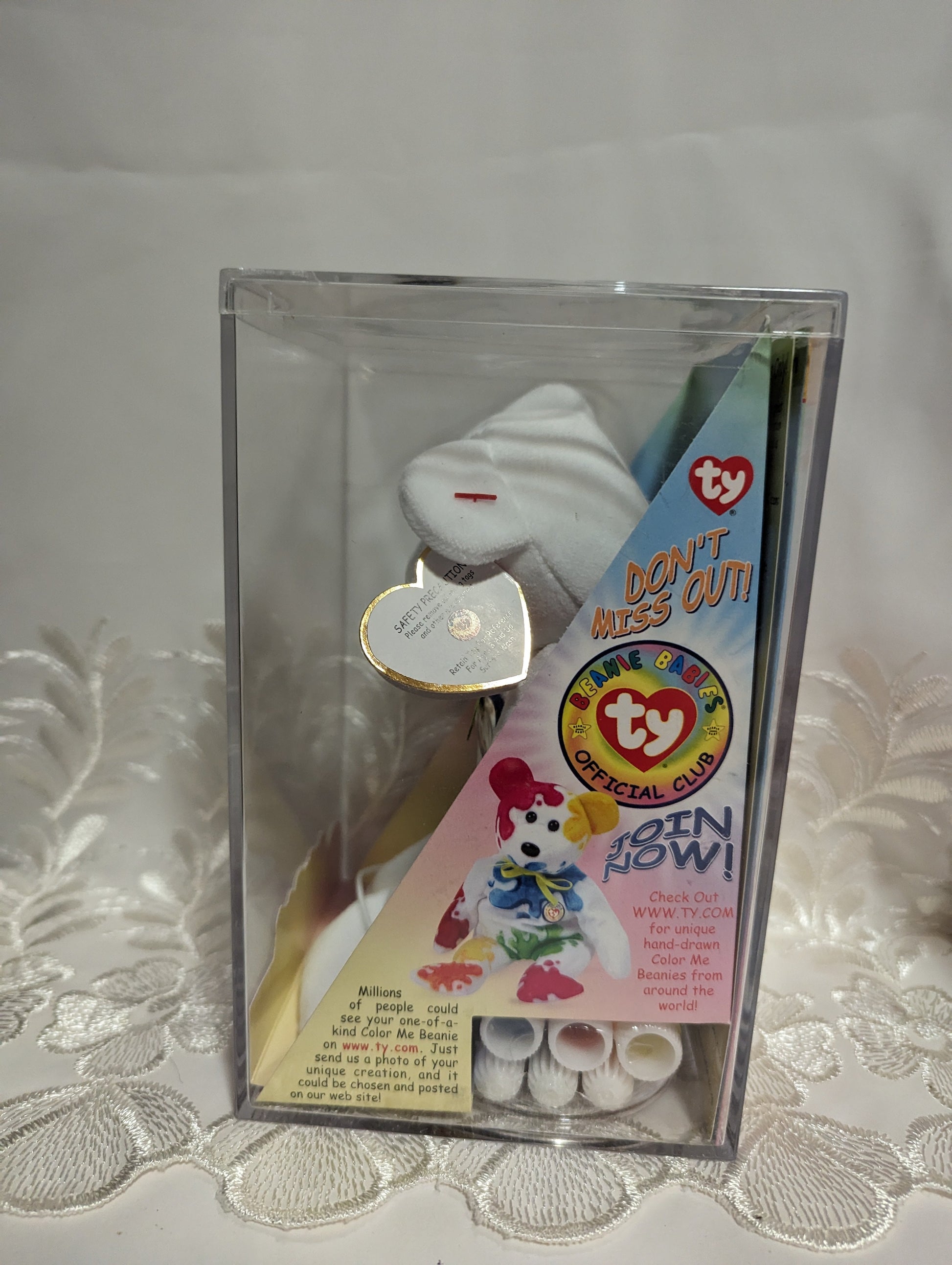 Ty Beanie Baby - Color Me Beanie The Bear (Green Ribbon) Sealed - Vintage Beanies Canada