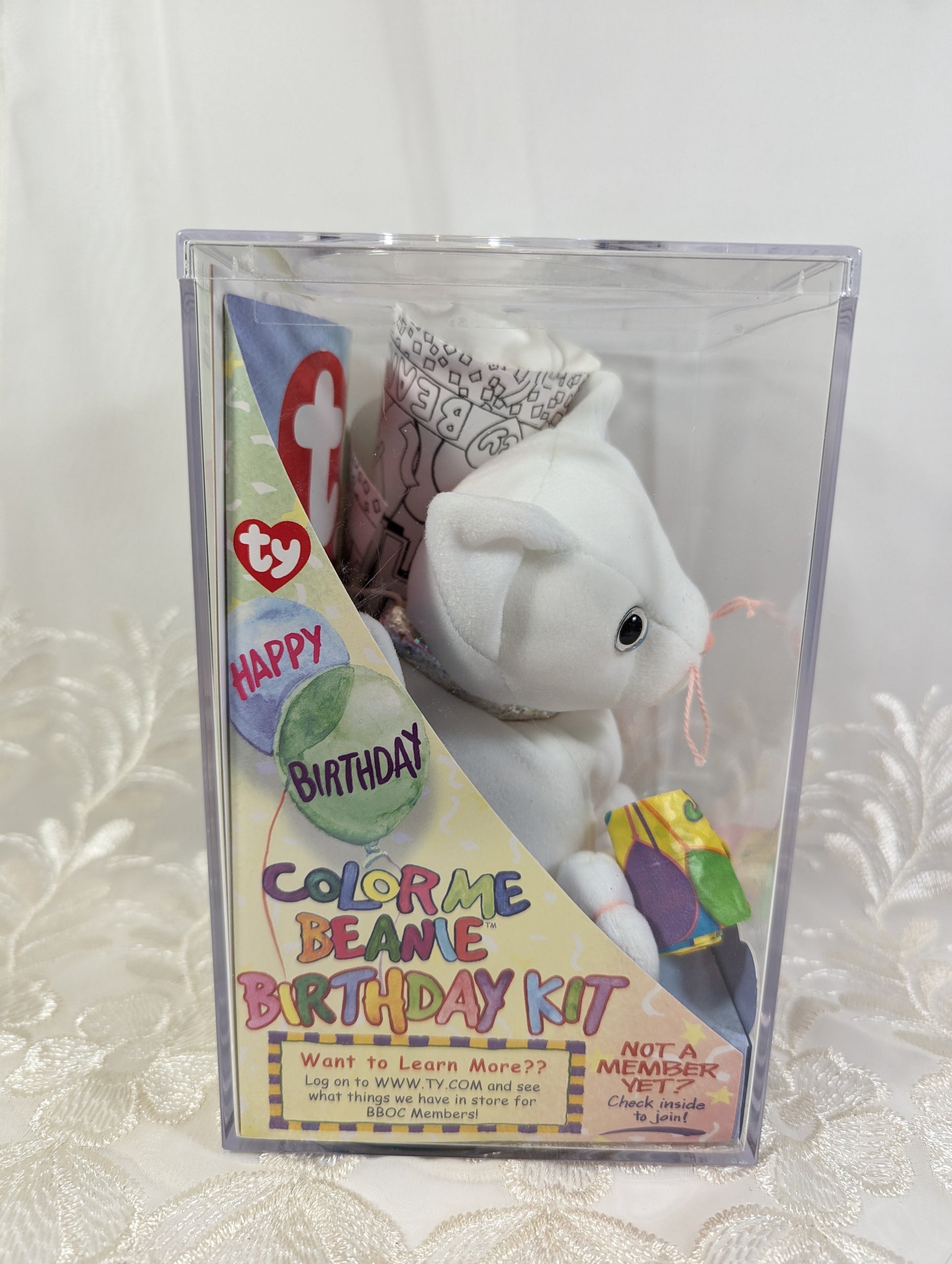 Ty Beanie Baby - Color Me Beanie The Cat (Birthday Kit) Sealed - Vintage Beanies Canada