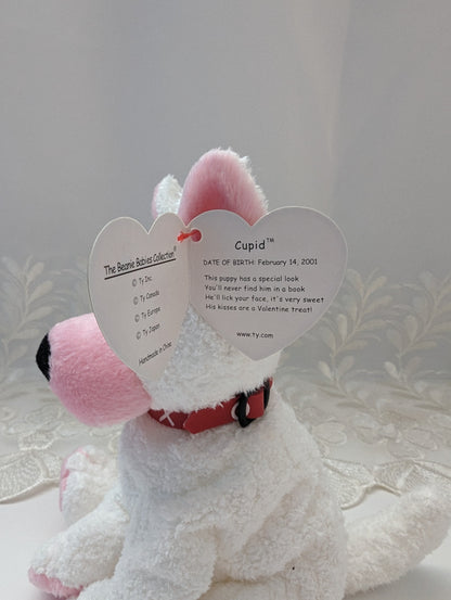 Ty Beanie Baby - Cupid The Dog (6in) Heart On Left Eye - Vintage Beanies Canada