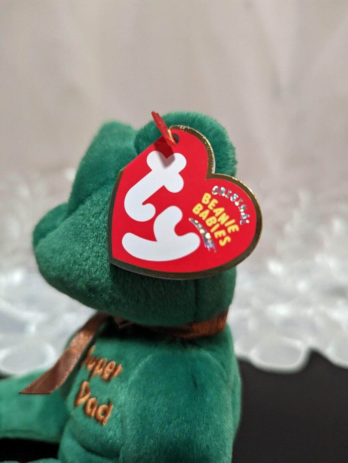 Ty Beanie Baby - Dad-e 2004 The Green Super Dad Father's Day Bear (8.5in) - Vintage Beanies Canada