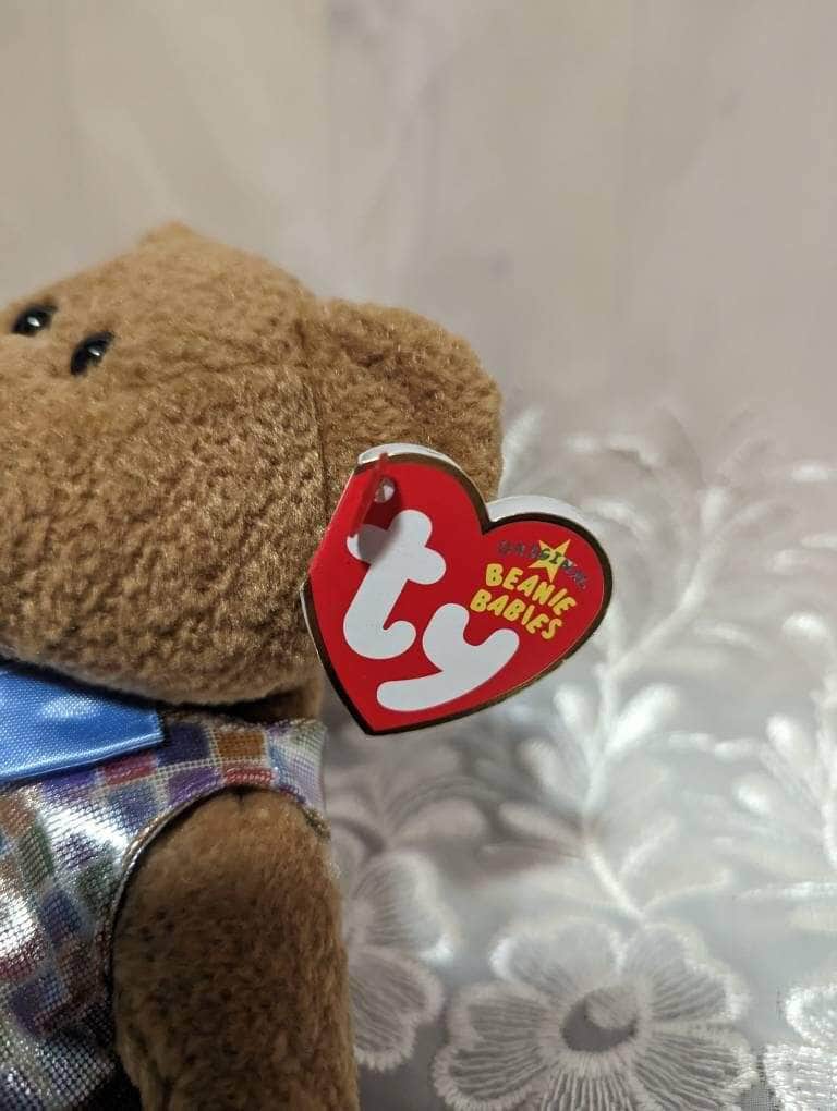 Ty Beanie Baby - Dad The Father's Day Teddy With Shiny Vest And Dad Rocks On Its Feet (8.5in) - Vintage Beanies Canada