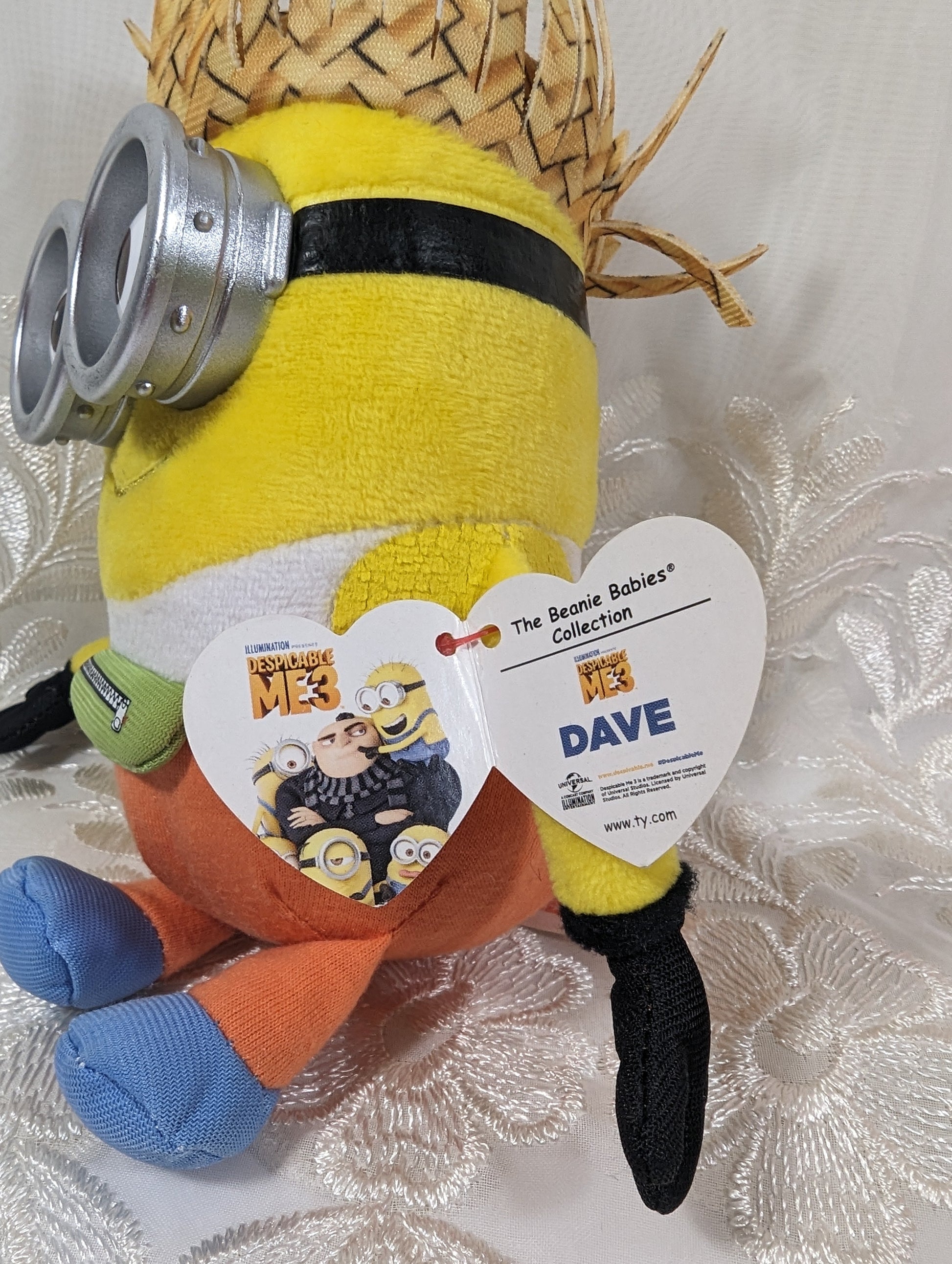 Ty Beanie Baby - Dave The Minion From Despicable Me 3 (8in) Near Mint Tag - Vintage Beanies Canada