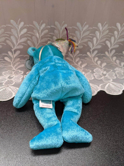 Ty Beanie Baby - December Birthday Bear With Hat (9in) - Vintage Beanies Canada