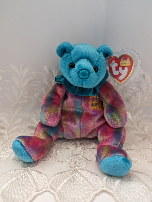 Ty Beanie Baby - December The Birthday Clown Bear (6in) - Vintage Beanies Canada