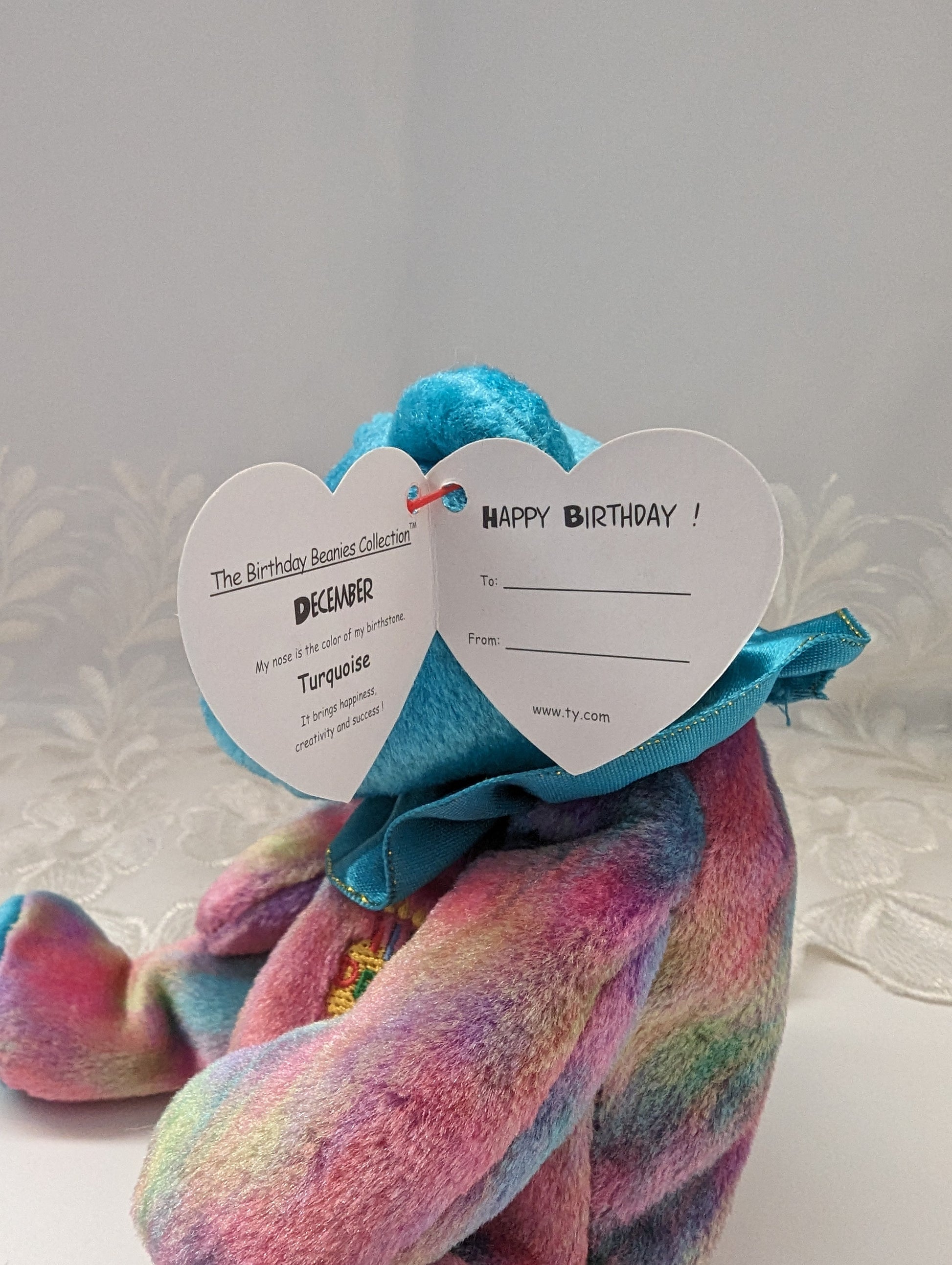 Ty Beanie Baby - December The Birthday Clown Bear (6in) - Vintage Beanies Canada